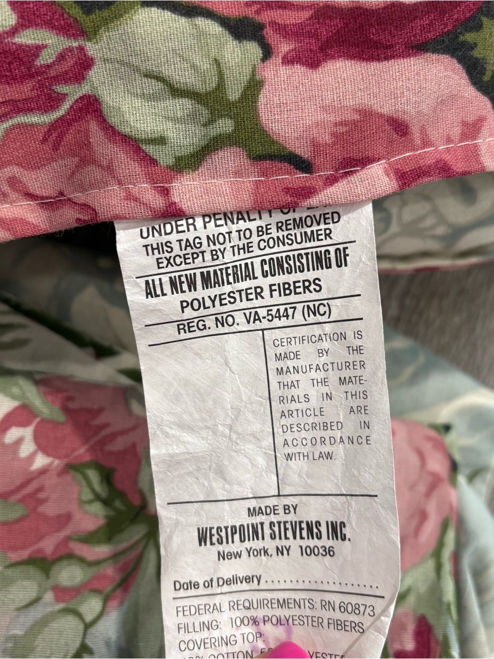 Vtg WestPoint Stevens Rose Trellis Full/Double Comforter & Sheet Set 7 Pc Floral - Picture 11 of 11